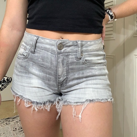 American Eagle Gray Acid Wash Jeans - Picture 3 of 5